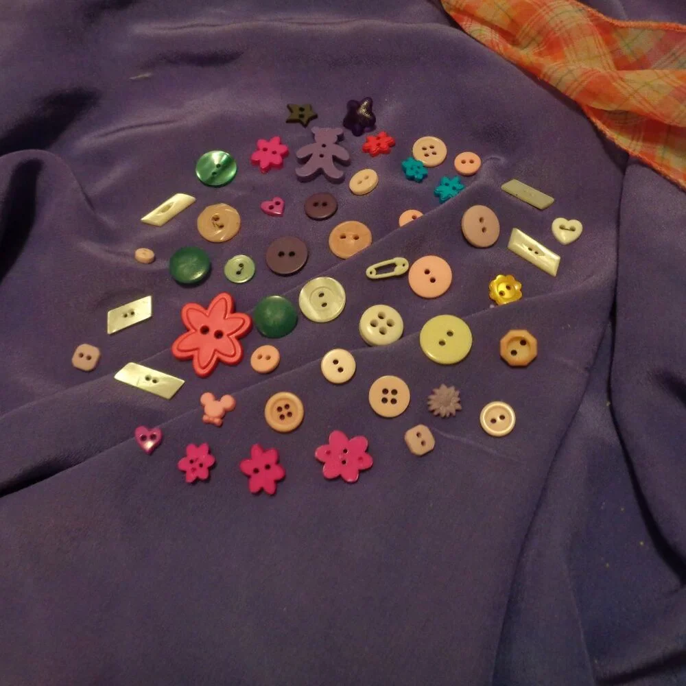 RETRO BUTTONS & BOWS LOT buttons bows